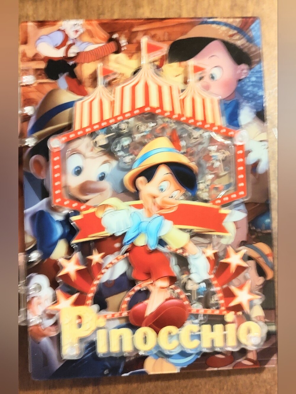 New! Pinocchio Acrylic Shaker Notebook With Paper